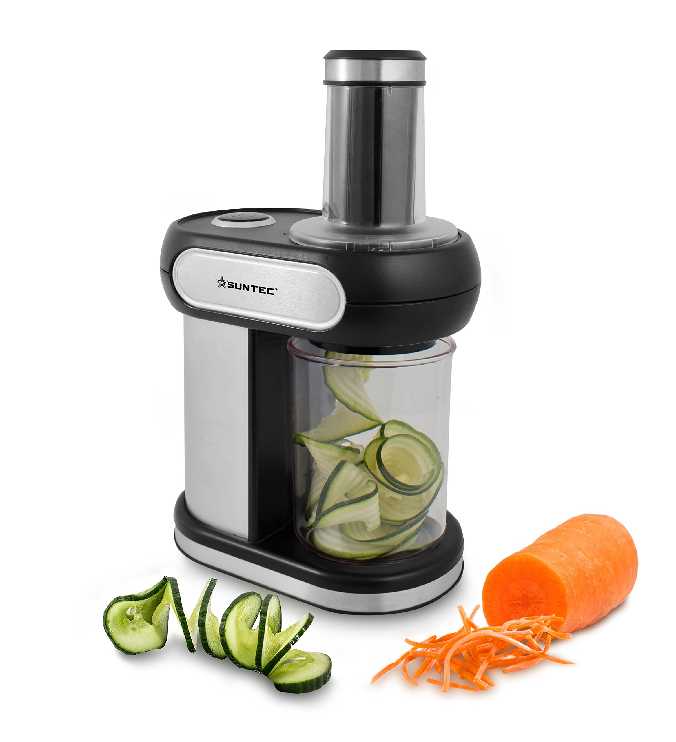 SUNTEC SPI-8380 krajalnica spiralna do warzywnego spaghetti Zoodle Maker elektryczna stal nierdzewna | idealna do makaronu z cukinii | do marchewki, ogórków, cukinii, ziemniaków itp.