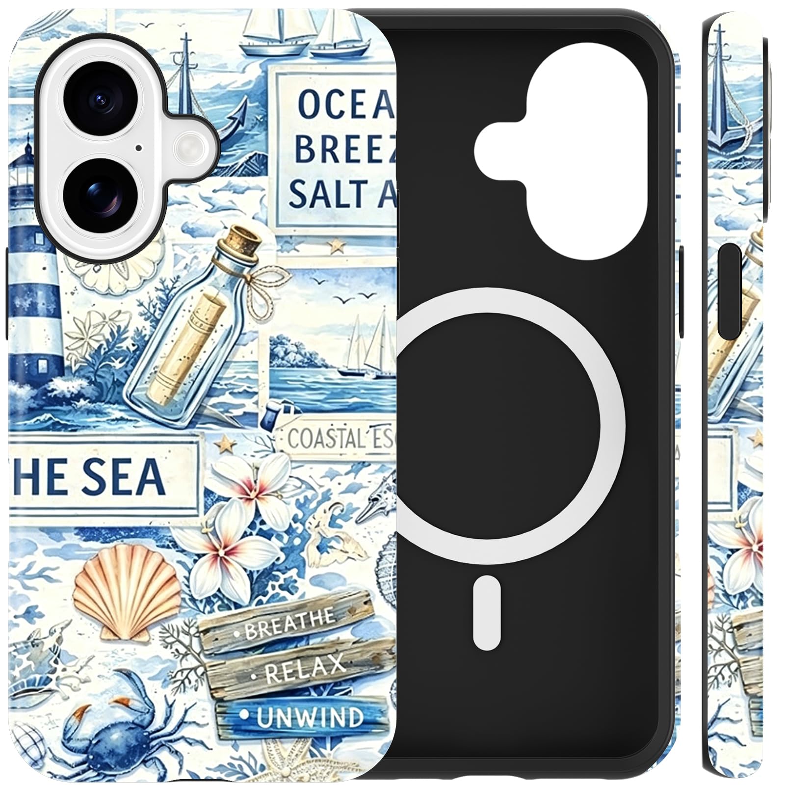 Coque de téléphone pour iPhone 16 6,1" rigide avec collage fleur rétro - 8
