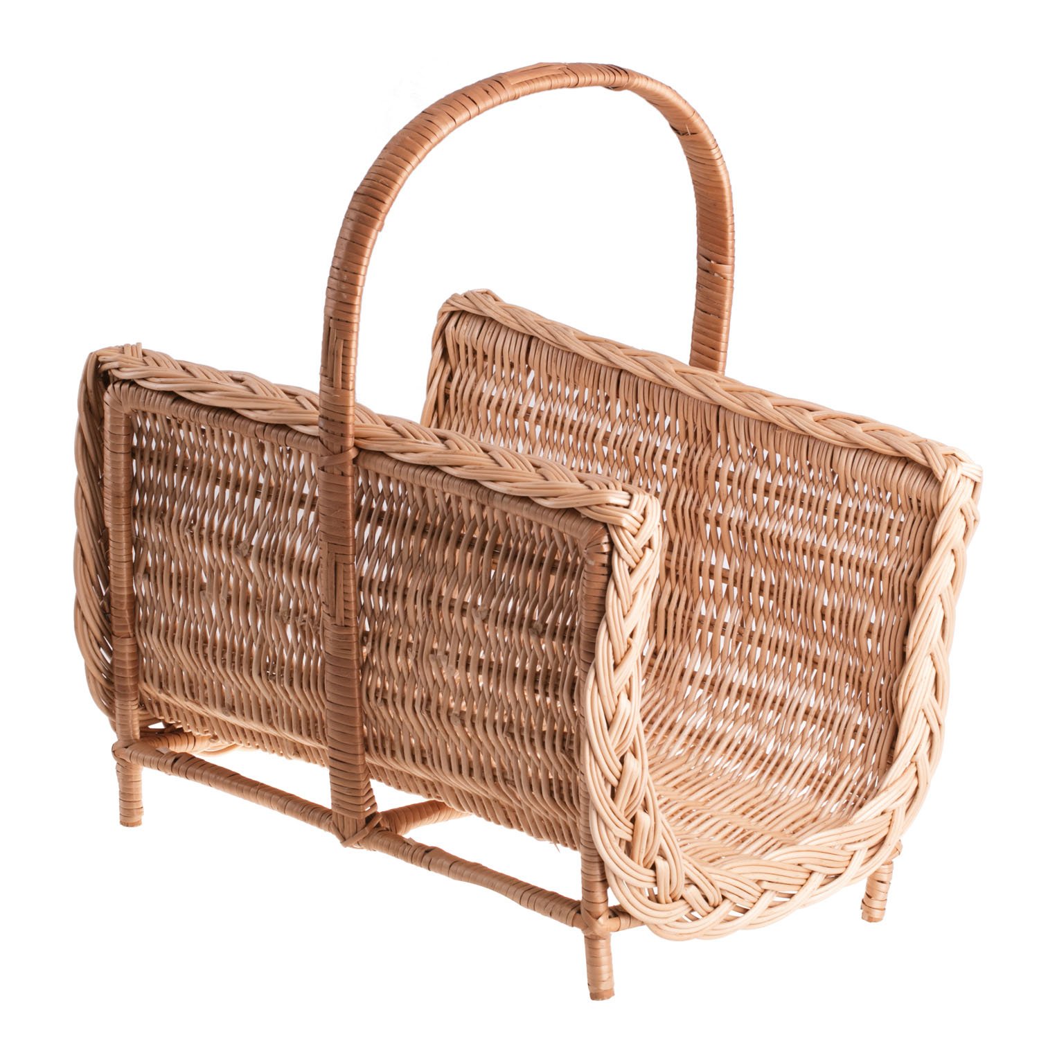 e-wicker24 Wiklinowy kosz kominkowy, naturalny kolor