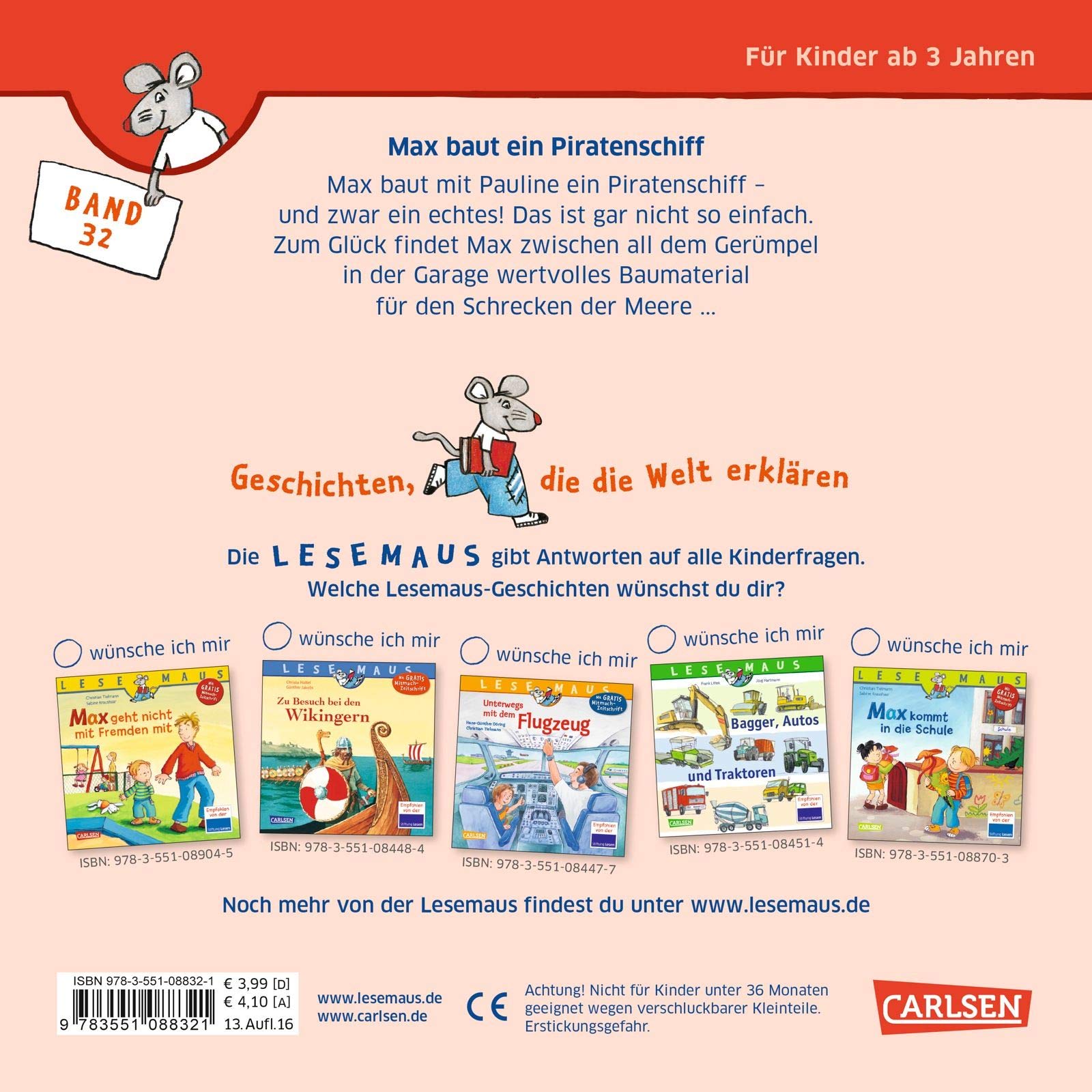 LESEMAUS 32: Max baut ein Piratenschiff (32)
