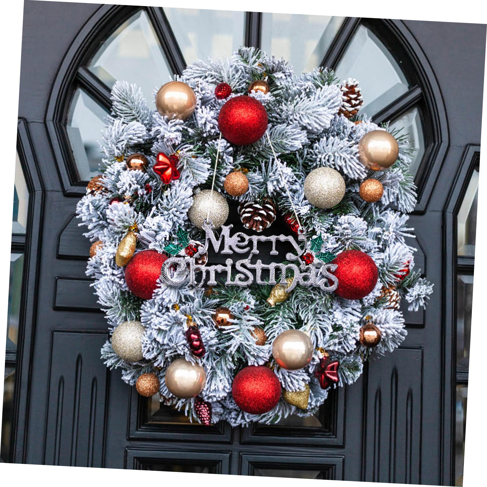YARNOW 12 Piezas Placa Colgante Navideña Letras Feliz Navidad Adornos Para Puerta