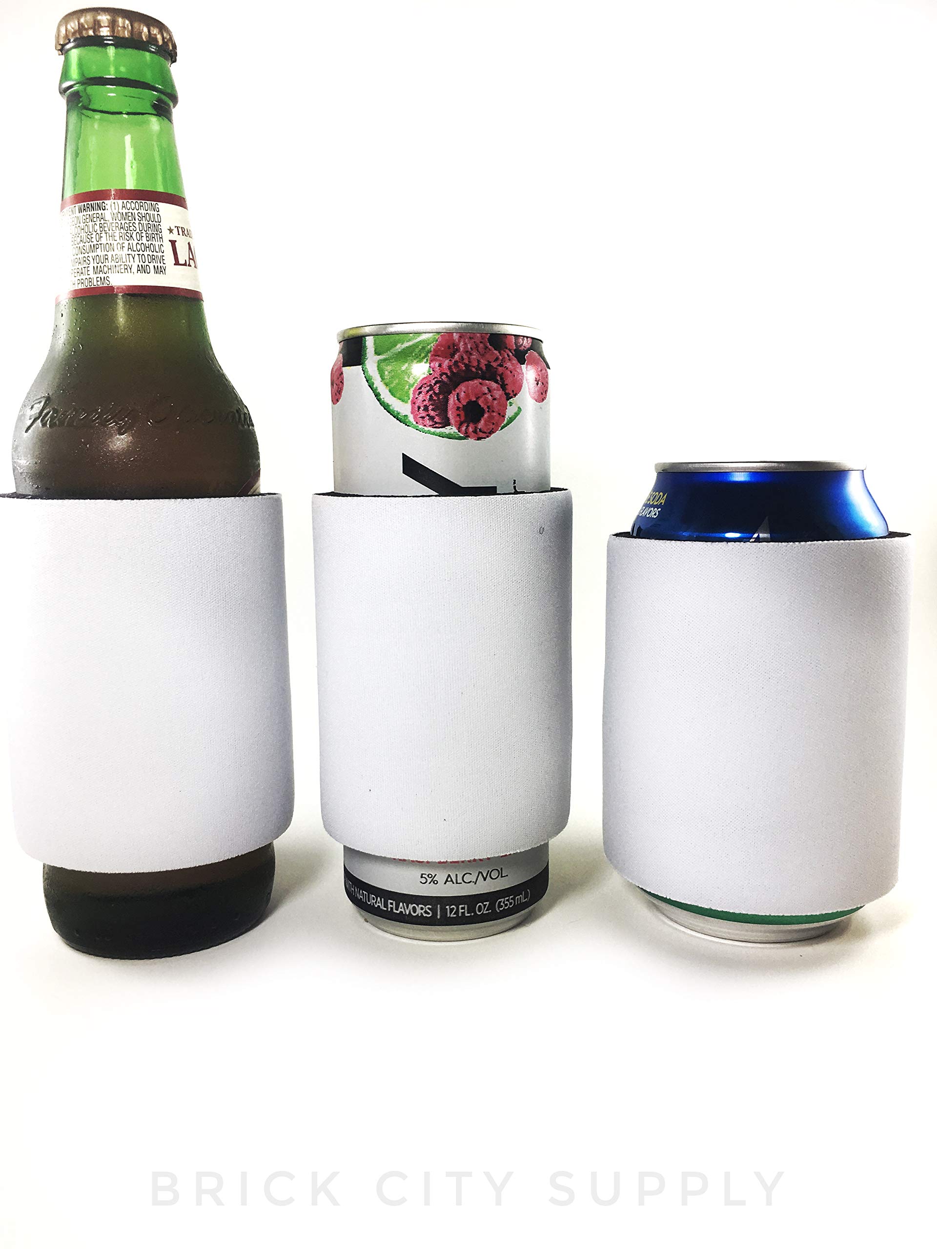 White Slap Can Cooler Blanks-Sublimation or Vinyl. Neoprene Bulk Party favors (10) — Amazon image 2