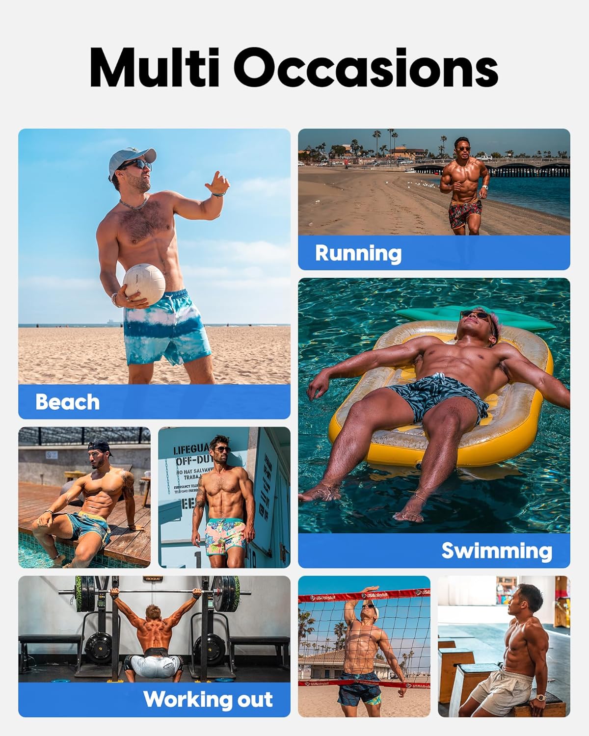 maamgic Men's Swim Trunks with Compression Liner 5.5 inch Beach Shorts Quick Dry Bathing Suits with Zipper Pocket - Image 7