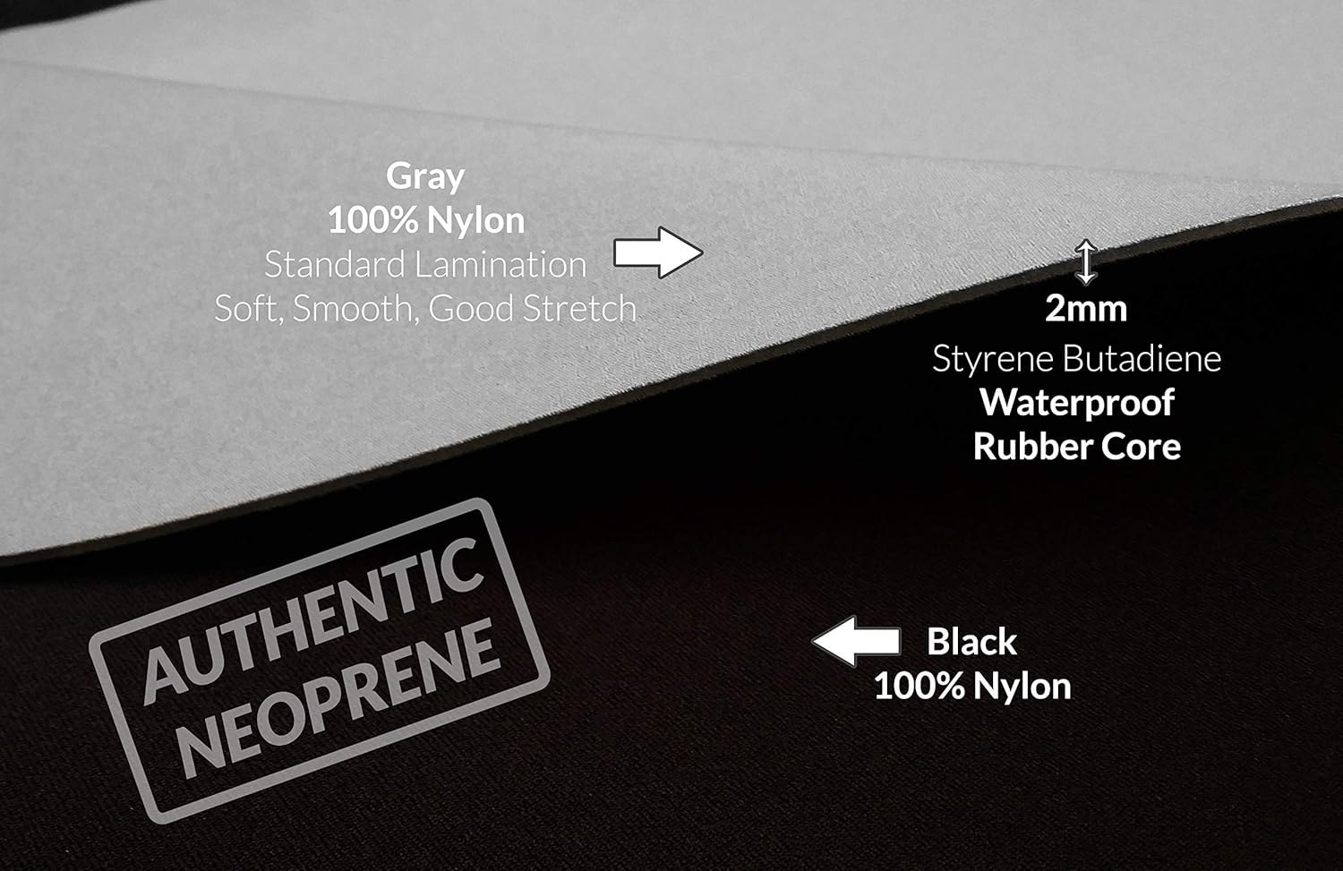 2mm Neoprene Fabric Cloth, Scuba Wetsuit Material, Stretch Nylon