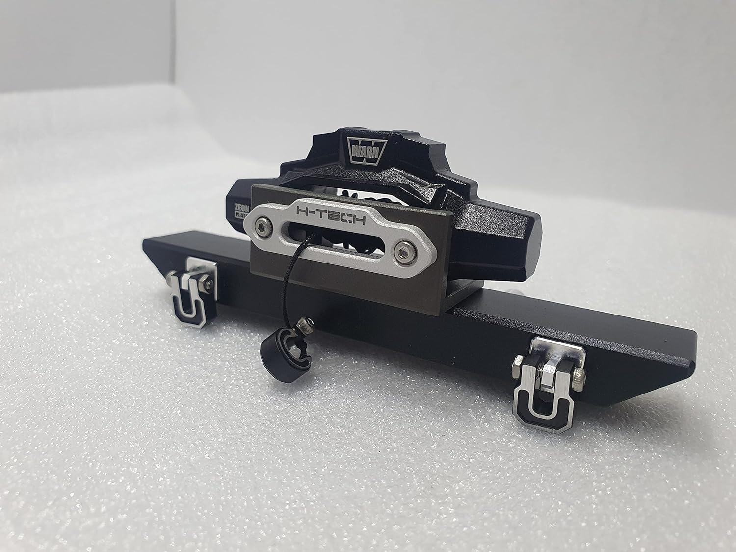 H-TECH RC CNC Aluminum Metal Front Bumper & Winch Compatible For Vanquish VS4-10 Phoenix 1/10 Accessories… (Front Bumper & Winch)