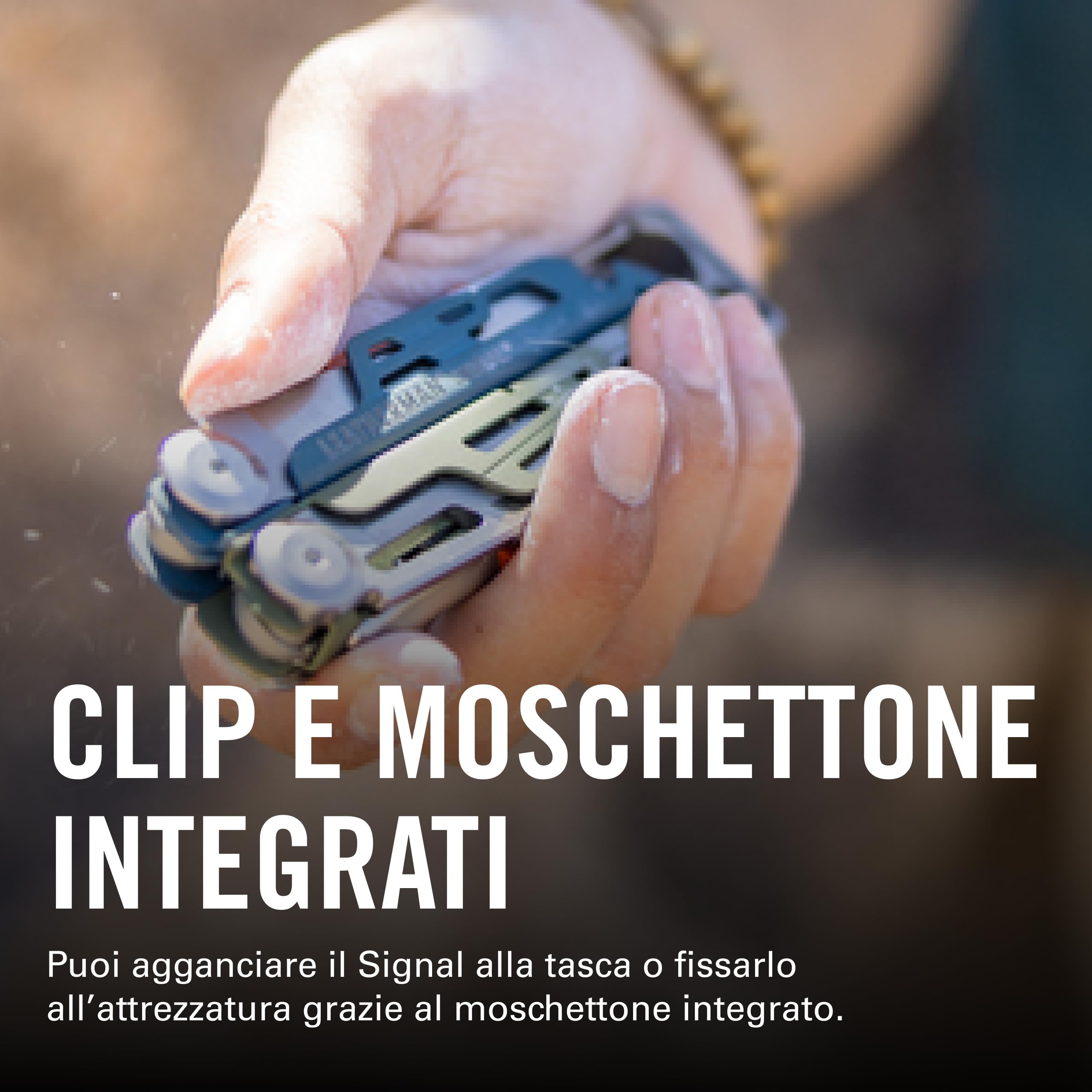 Leatherman Signal Multi-Tool 19 Strumenti Campeggio Sopravvivenza Tundrascape