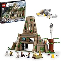 Vista 1 de LEGO Star Wars Una Nueva Esperanza Base Rebelde de Yavin 4, juego de Star Wars con sala de comando, escenario de ceremonia de medallas, caza estelar