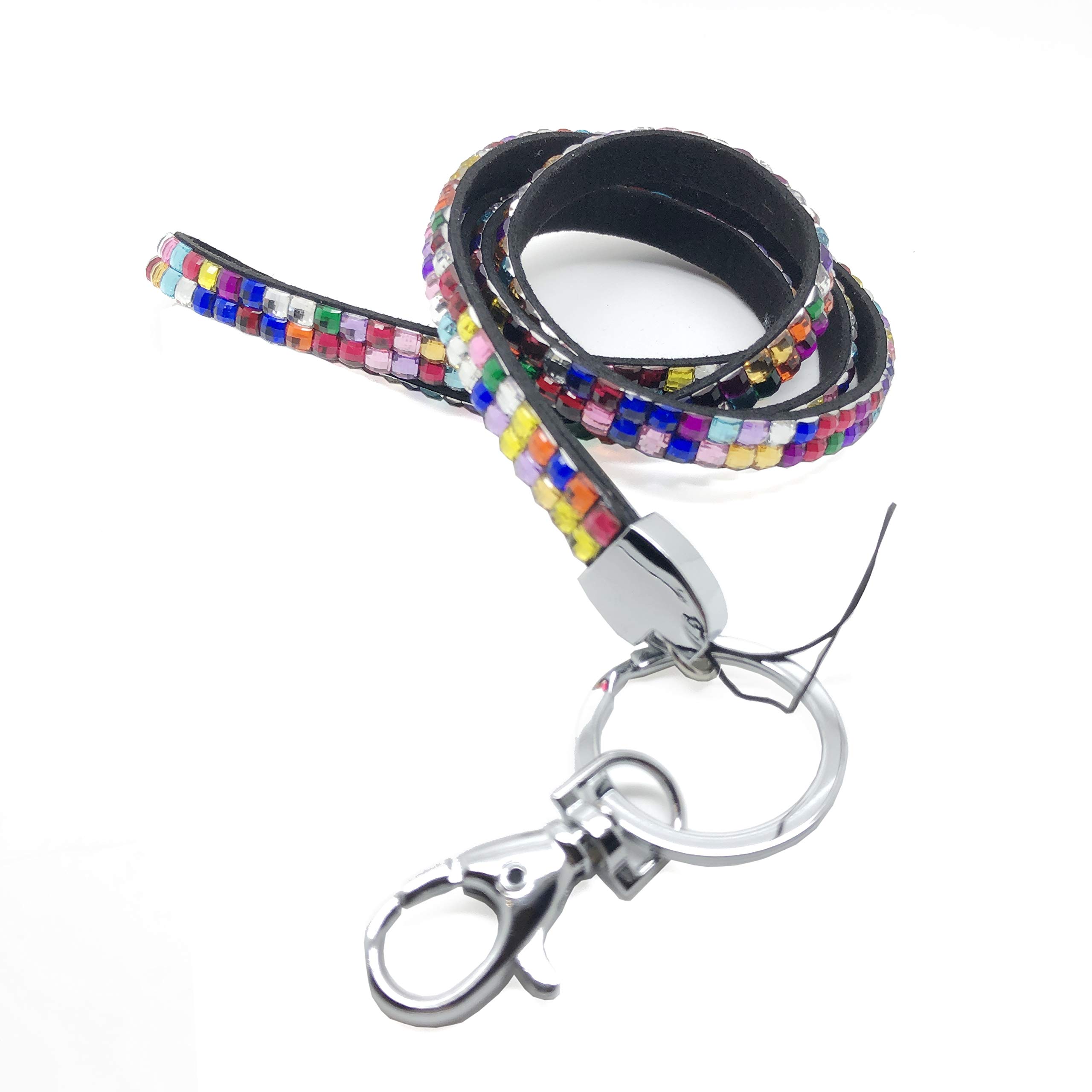 Multi Coloured Bling Lanyard from PCL Media ltd - Sparkly Lanyards for Women - Diamante Lanyards for Neck - Diamonte