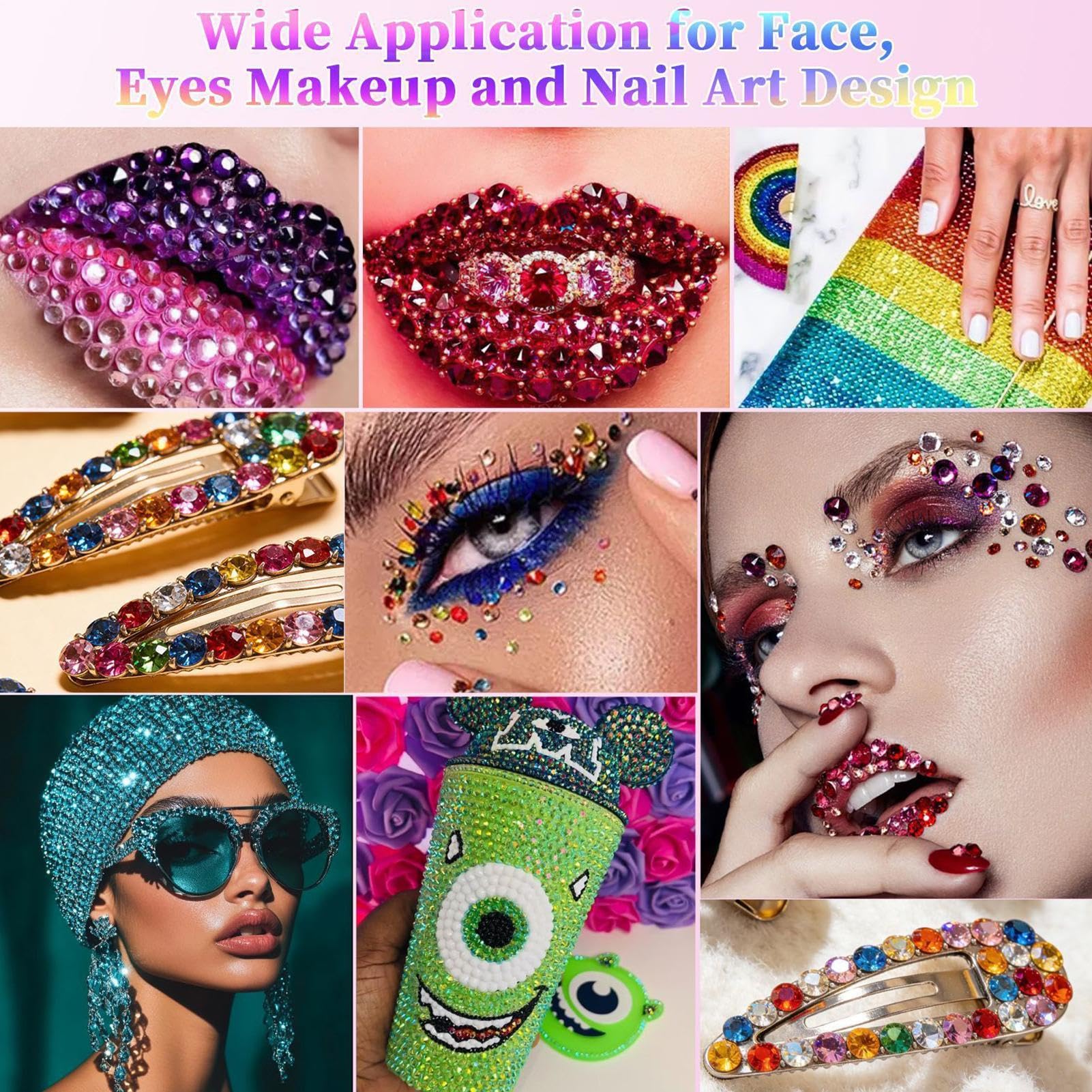 Kit Creazione Strass Gemme Per Unghie In Resina | Kit fai da te strass in resina per Artisti Ragazze Hobbisti Scrapbooking Cover Telefono Abbigliamento Diario Matrimonio