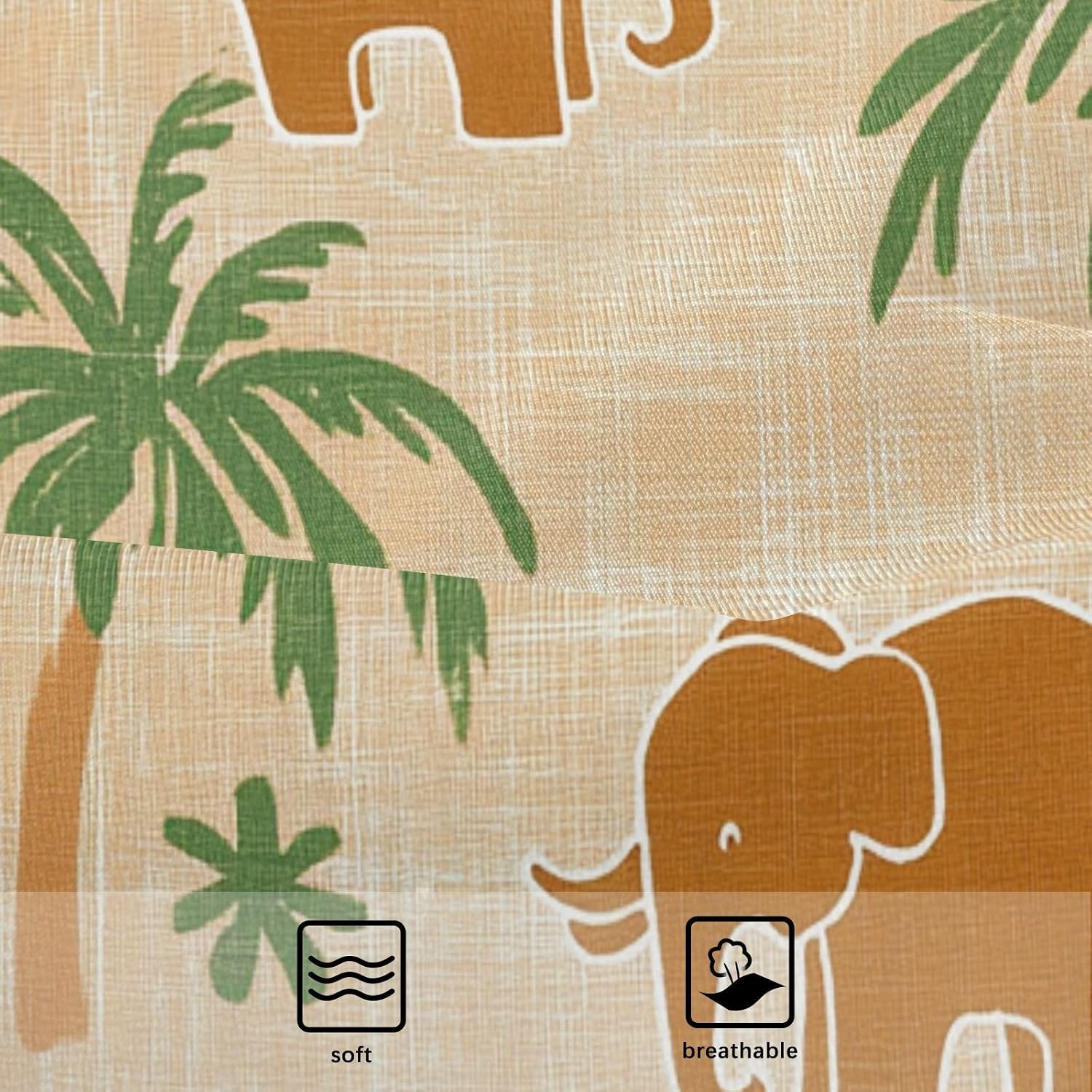 visesunny Girls Two Piece Swimsuits Brown Elephant Palm Girl's Bikini Sets Bathing Suits for Girls Size 5-12Y