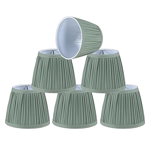 Aspen Creative 51521-6, Hardback Empire Transitional Clip-On Chandelier Lamp Shade,