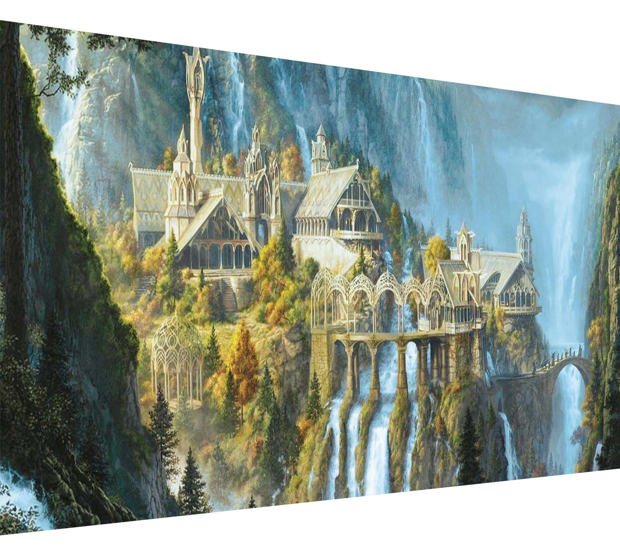 Yalkin Cyan Square Diamond Art Kis For Adults, 5D Diy Diamond Painting Kits With Square Drills Full Drill Gem Painting Set For Home Wall And Gifts 16X27inch (40X70cm)