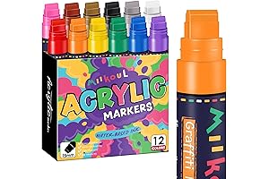 12 Colors Jumbo Graffiti Markers Permanent Acrylic Paint Pens
