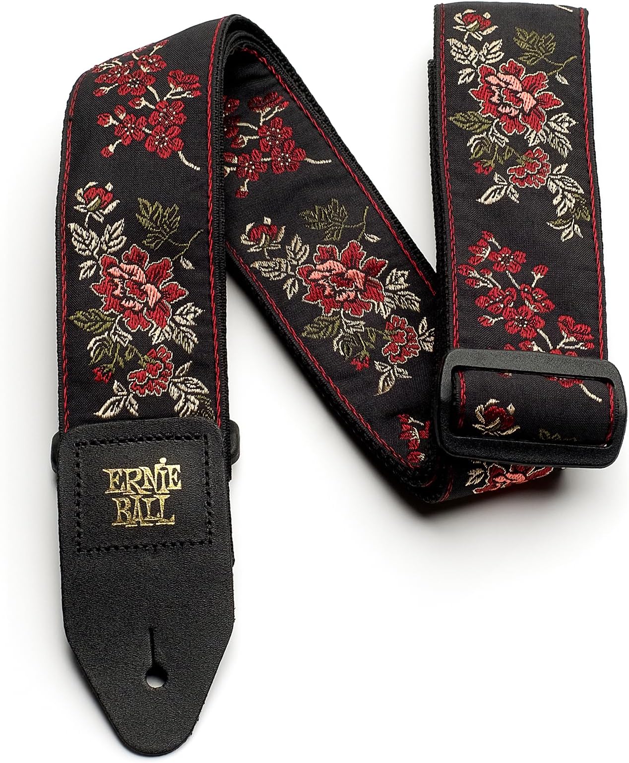 Ernie Ball Red Rose Jacquard Guitar Strap