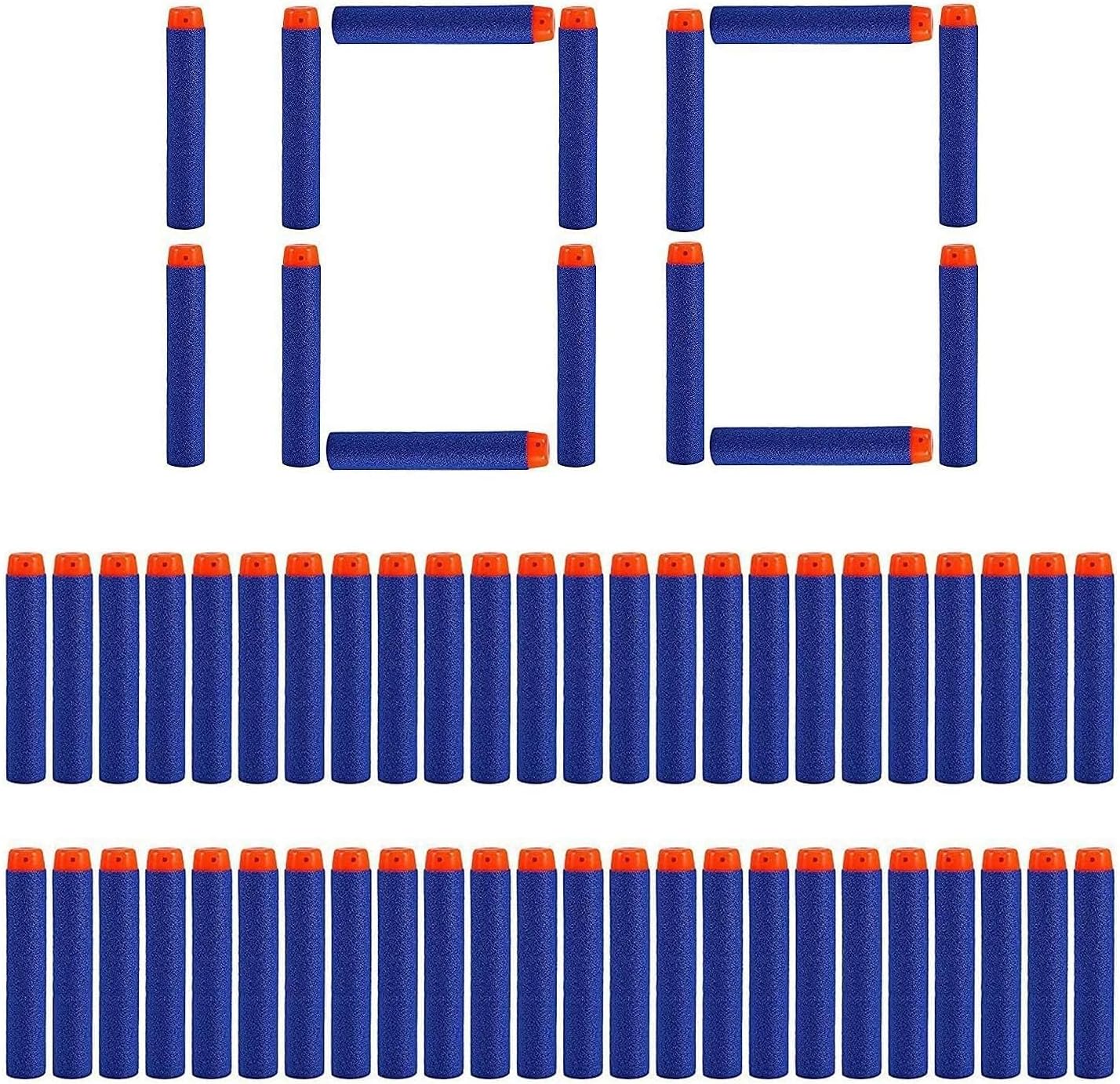 Mumoo Bear7.2Cm Refill Foam Bullet Darts For Nerf N-Strike Elite Series Blasters Kid Toy Gun (100Pcs Blue)