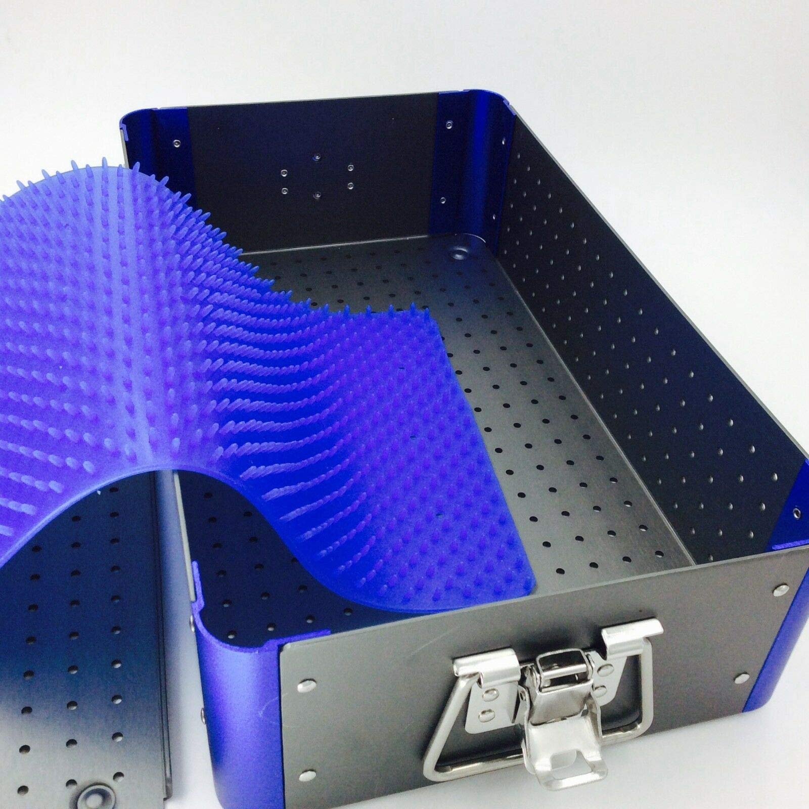 Aluminium Alloy Sterilization Tray case with Silicone mat Surgical Instrument