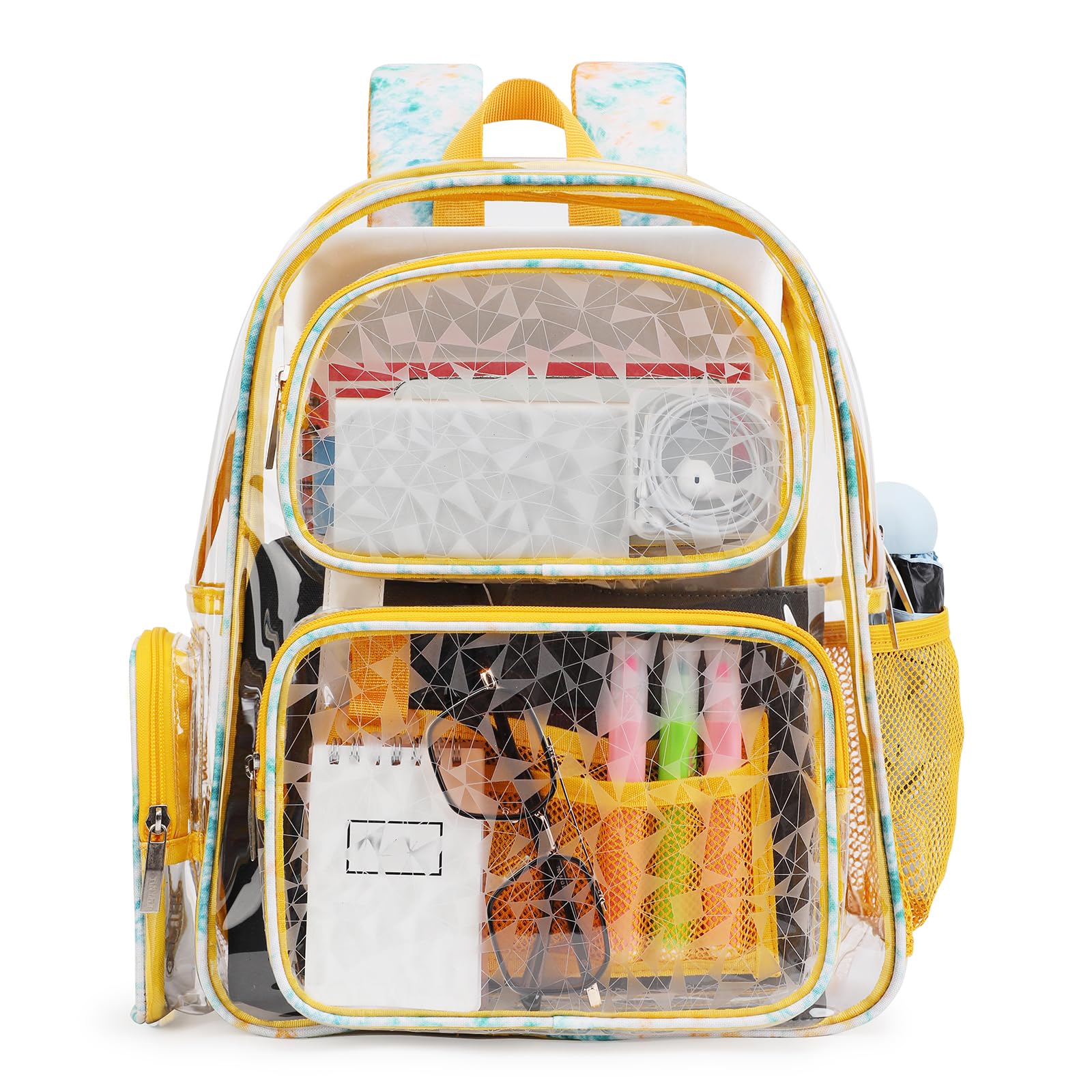 Mochila transparente TINYAT para mujer, mochila transparente de PVC super casual, mochila de moda para damas, mochila de compras y citas, T9051