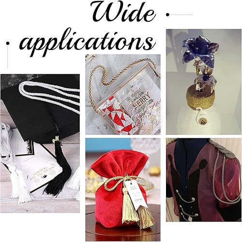 Miniatura 5 de PH PandaHall Cuerda trenzada de 19.6 yardas, 0.197 in, 3 capas, cuerda de poliéster decorativa trenzada, cuerda de seda azul para Navidad, fiesta de