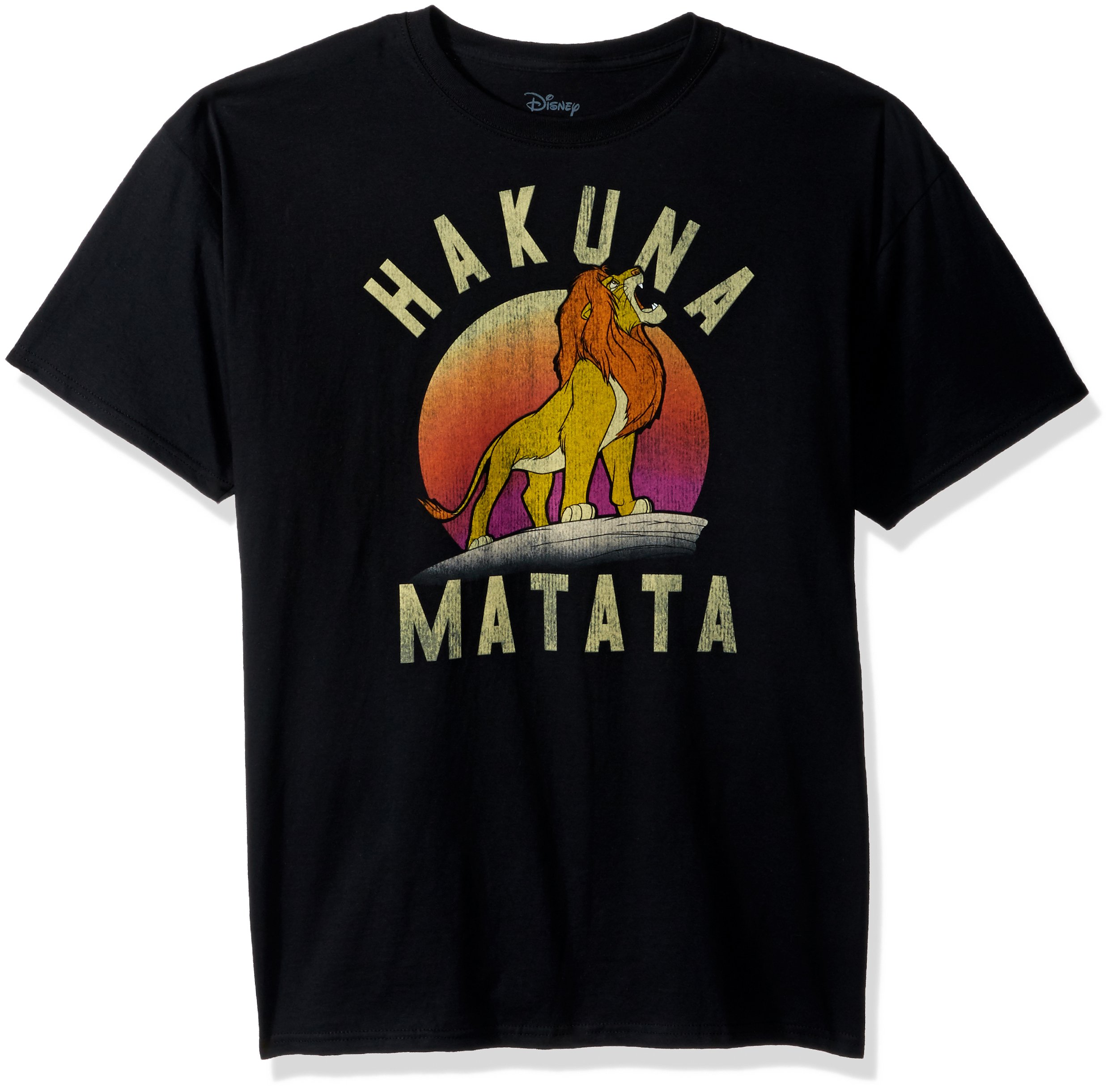 Disney Men's Lion King Simba Pride Hakuna Matata Warrior Graphic T-Shirt, Black, XXXXXL