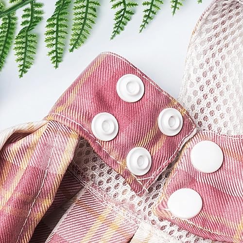 Miniatura 9 de Juego de arnés y arnés a cuadros para perro, con corbatín y correa, vestido de arnés para perros pequeños y lindos gatos, niña, cachorro, conejo,