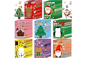 NOVWANG Make a Face Christmas Stickers 48 Sheets