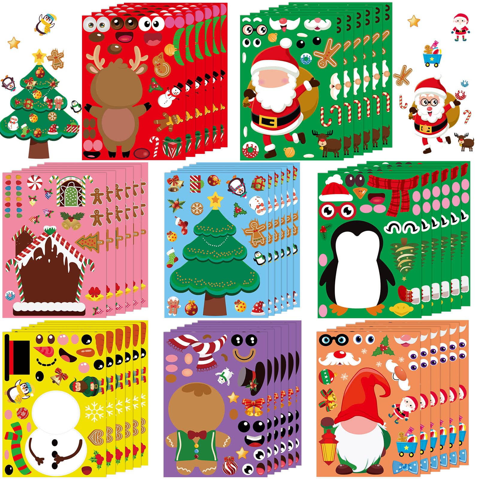 amazon-com-novwang-48-sheets-christmas-stickers-for-kids-christmas-make-a-face-stickers-kids-diy-make-your-own-stickers-for-christmas-party-games-sticker-crafts-holiday-stickers-for-boys-girls-xmas-gifts