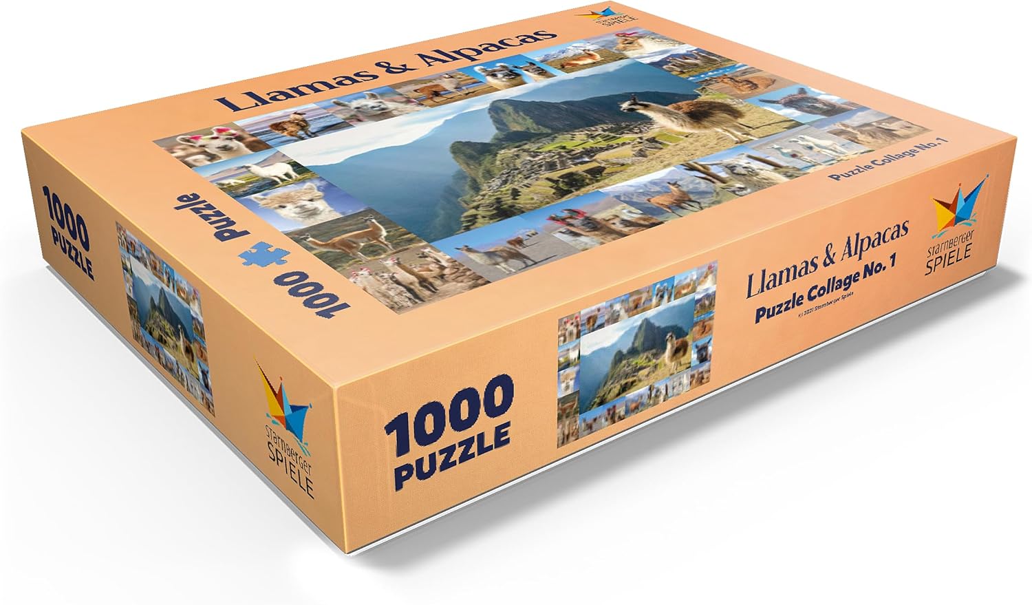 MyPuzzle Llamas and Alpacas - Collage - Premium 1000 Piece Jigsaw Puzzle for Adults