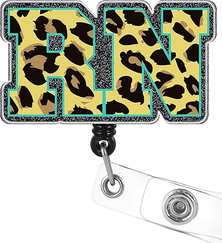 Plifal RN - Carrete retráctil con clip de identificación para enfermera, enfermería, tarjeta de nombre, lindo asistente médico, accesorios