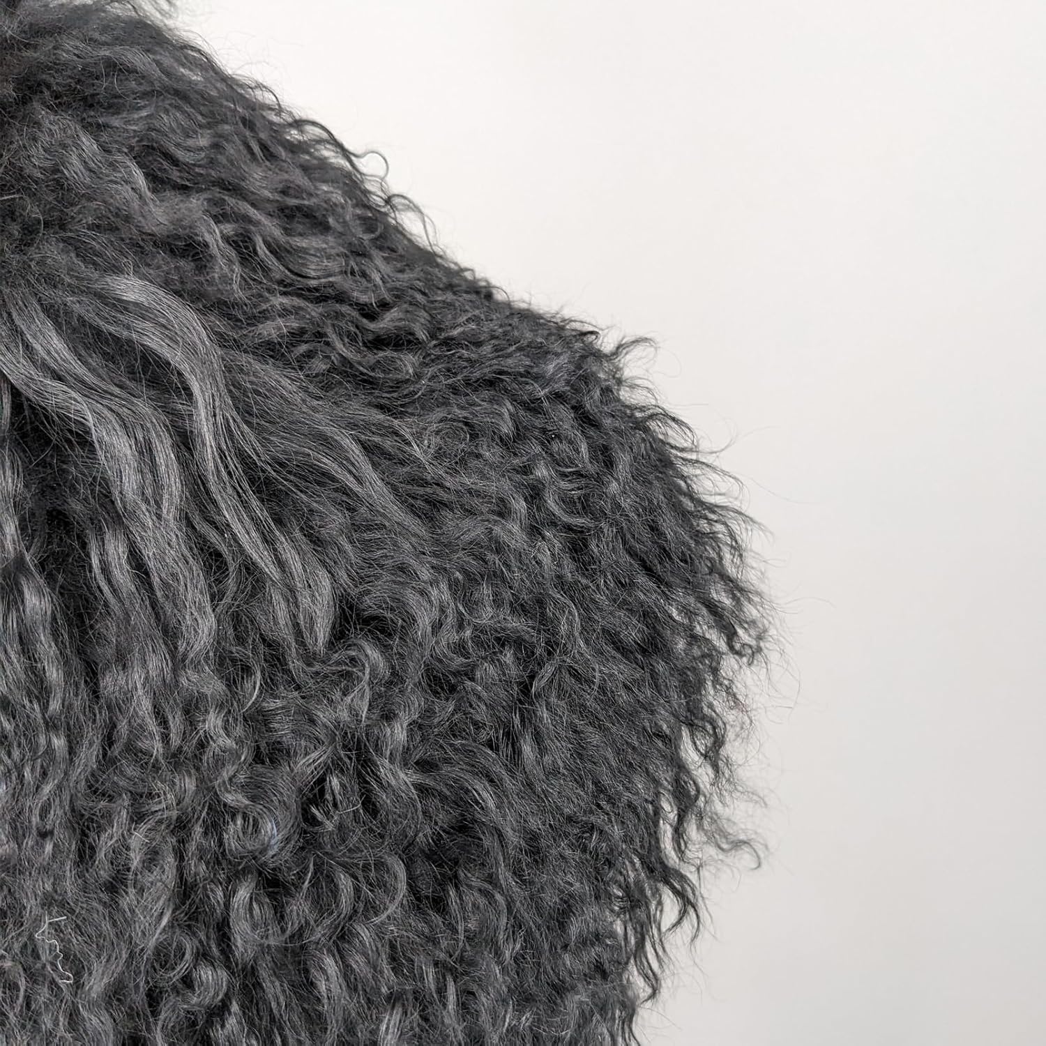 LVCOMEFF Women Real Mongolian Lamb Fur Scarf Neck Warmer Curly Shaggy Collar for Winter Large - Image 7