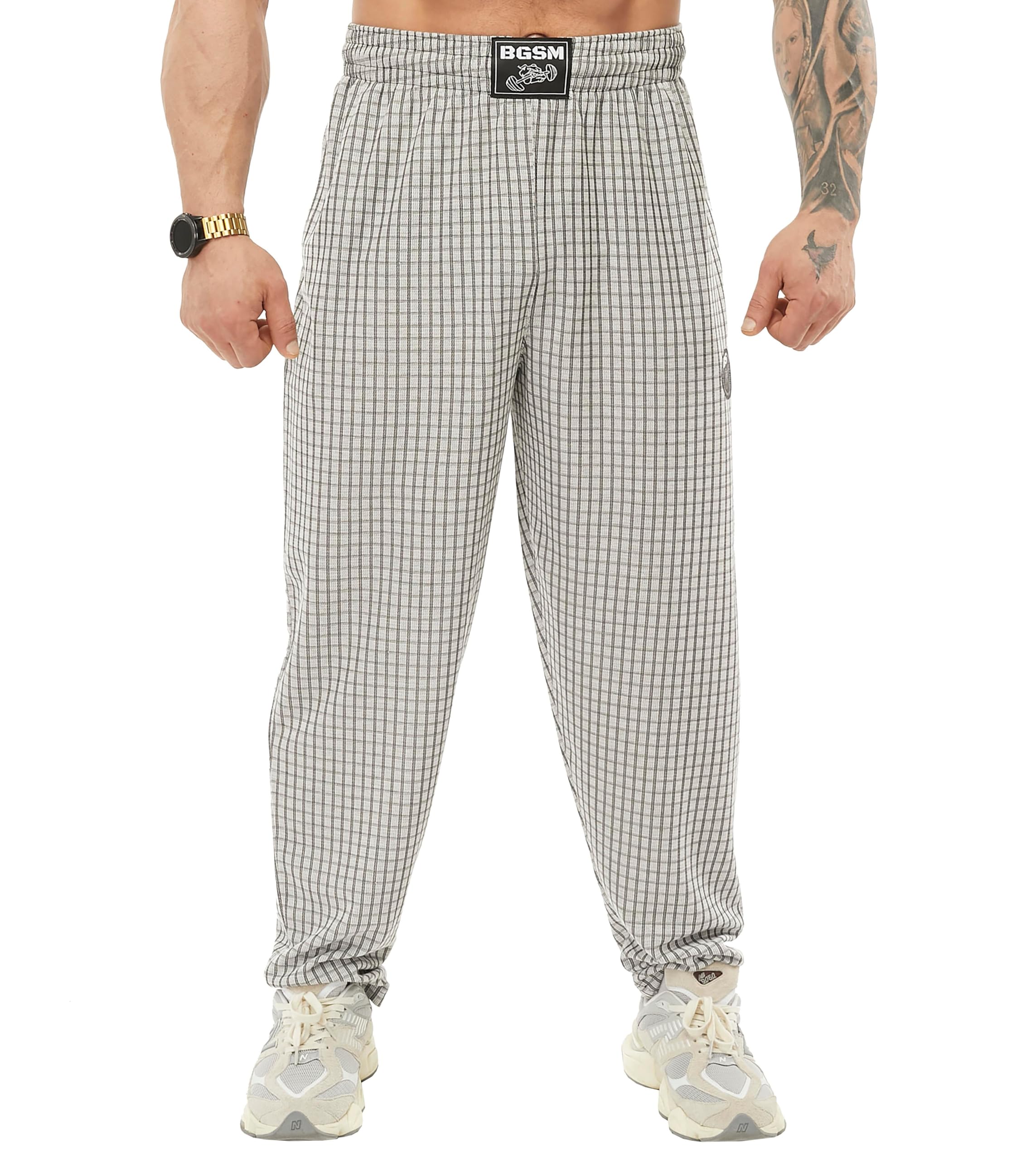 Pantalones deportivos de algodón de ajuste holgado para hombre con bolsillos, pantalones de estilo de vida para gimnasio