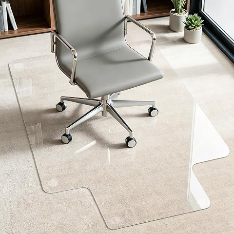 VASUHOME Premium Tempered Glass Floor Mat with Lip - 36"...