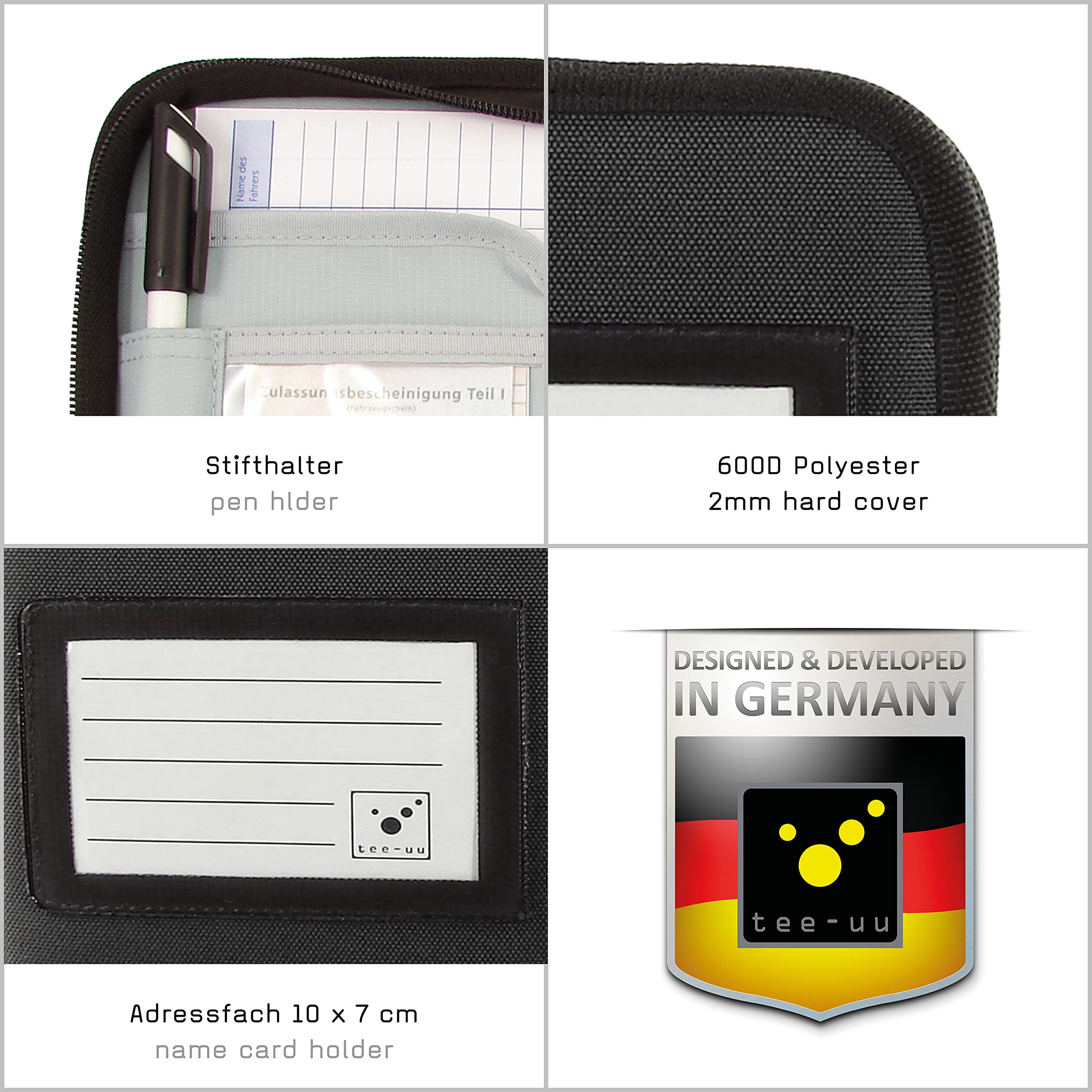 tee-uu DRIVE Organizer DIN A6 (rot und schwarz) (schwarz)