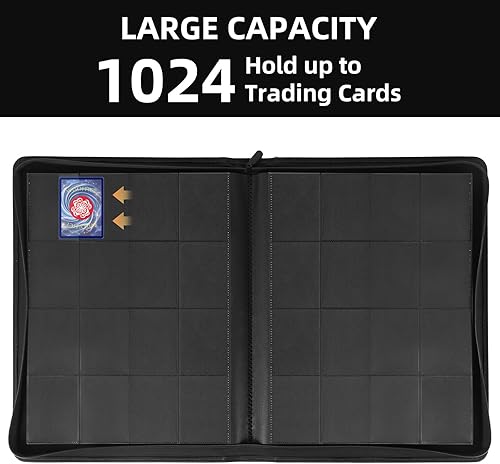 Miniatura 2 de Carpeta para tarjetas, 1000 bolsillos, cubierta de poliuretano de alta calidad, carpeta de tarjetas intercambiables, 16 bolsillos, sin anillo,