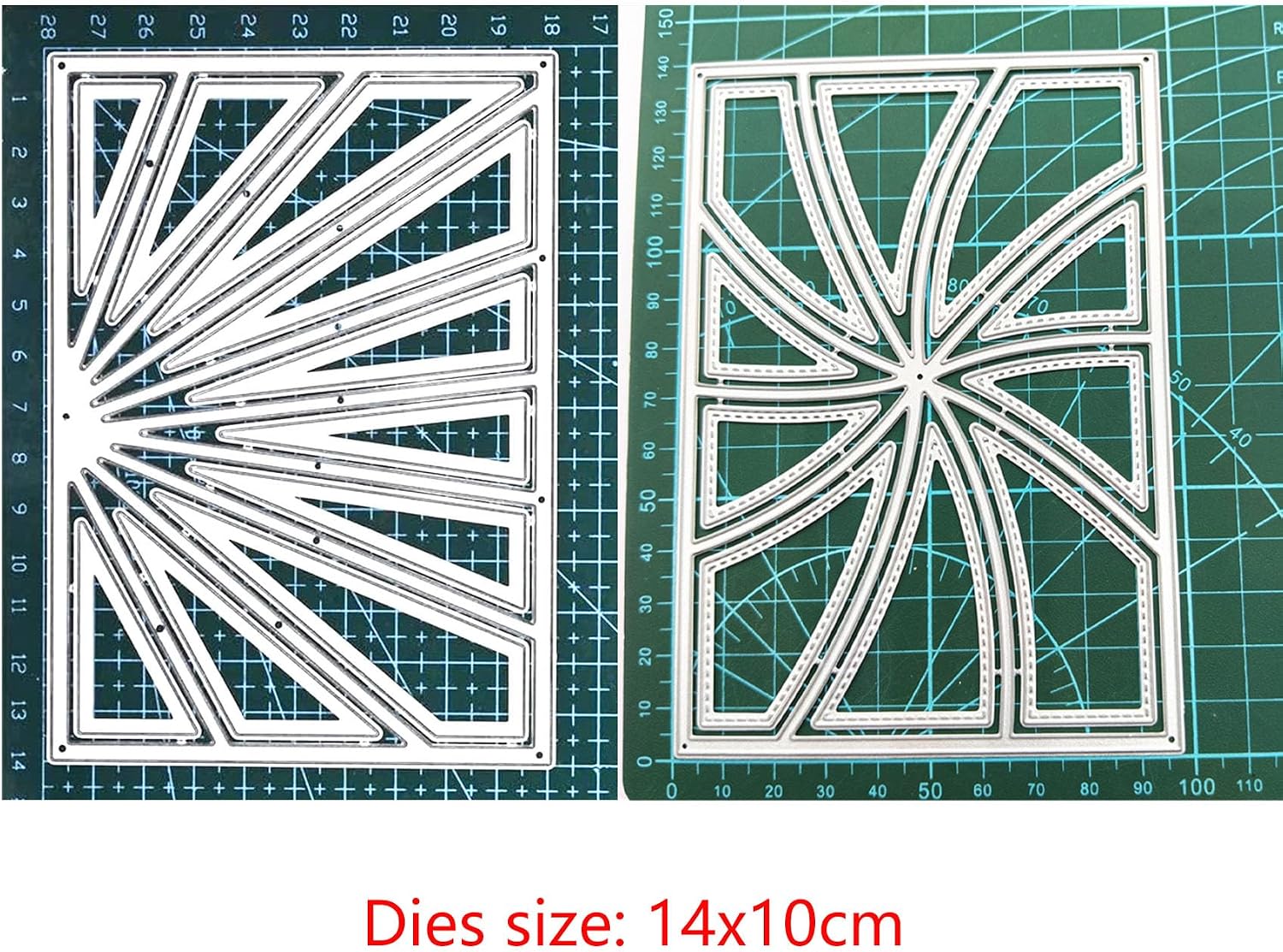 Cutting Dies for Paper Card Making 3D Christmas Background Frame Metal Stencils Scrapbooking Tools DIY Steel Embossing Template Album Arts Supplies (Windmill & Sun Frame-14x10cm)