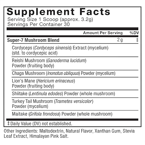 Miniatura 6 de FORCE FACTOR Modern Champiñones en polvo, suplemento de hongos con melena de león, cola de pavo y cordyceps para apoyar la energía, la