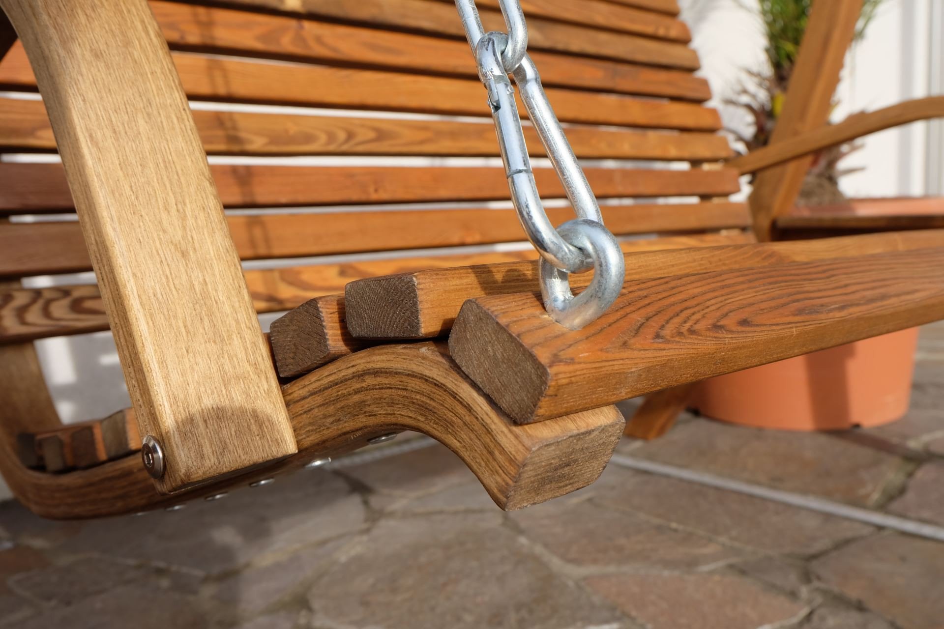 Design balancelle de Jardin Fauteuil de Jardin mélèze Bois avec Toit modèle Rio-Vert de AS-S