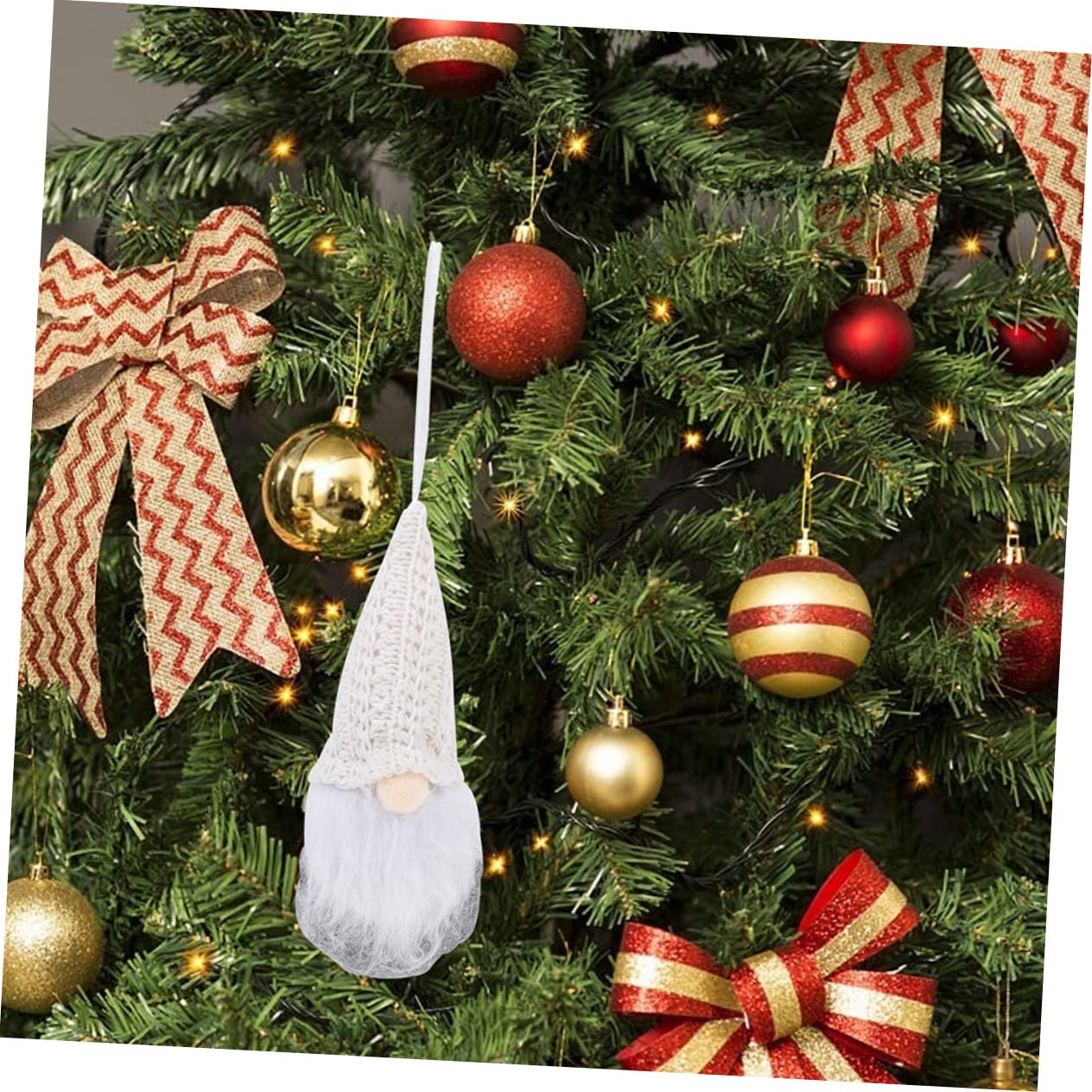 PRETYZOOM 30 STK Weihnachtspuppe entzückende Gnom-Anhänger gesichtslose Puppendekorationen Weihnachtsdekorationen Weihnachts Figuren Spielzeuge Babyspielzeug dekorative kleine Wichtel Stoff