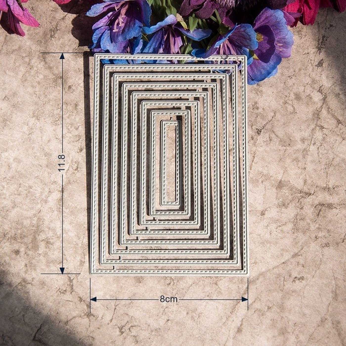 Metal Craft Dies Arbuya Nesting Frame Metal Cutting Dies - 8 Style 20-Piece Label Dies For Card Making Four Seasons 75622