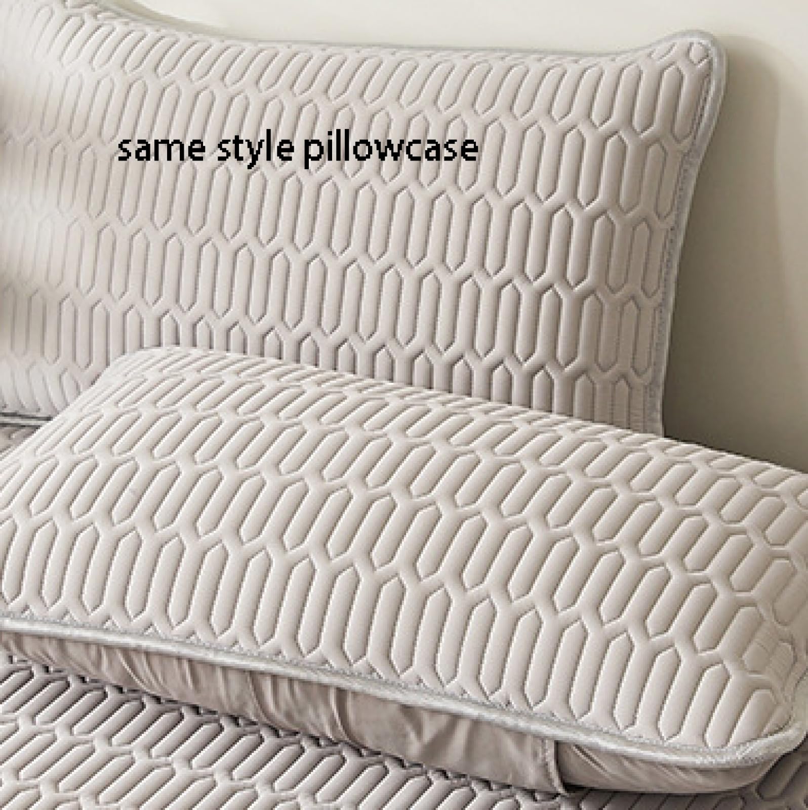 Colchón de fácil cuidado, sábanas bajeras de látex grueso de color sólido, adecuado para colchones de hasta 25 cm de profundidad, funda de almohada fresca, verde, 120 x 200 cm (3 piezas)