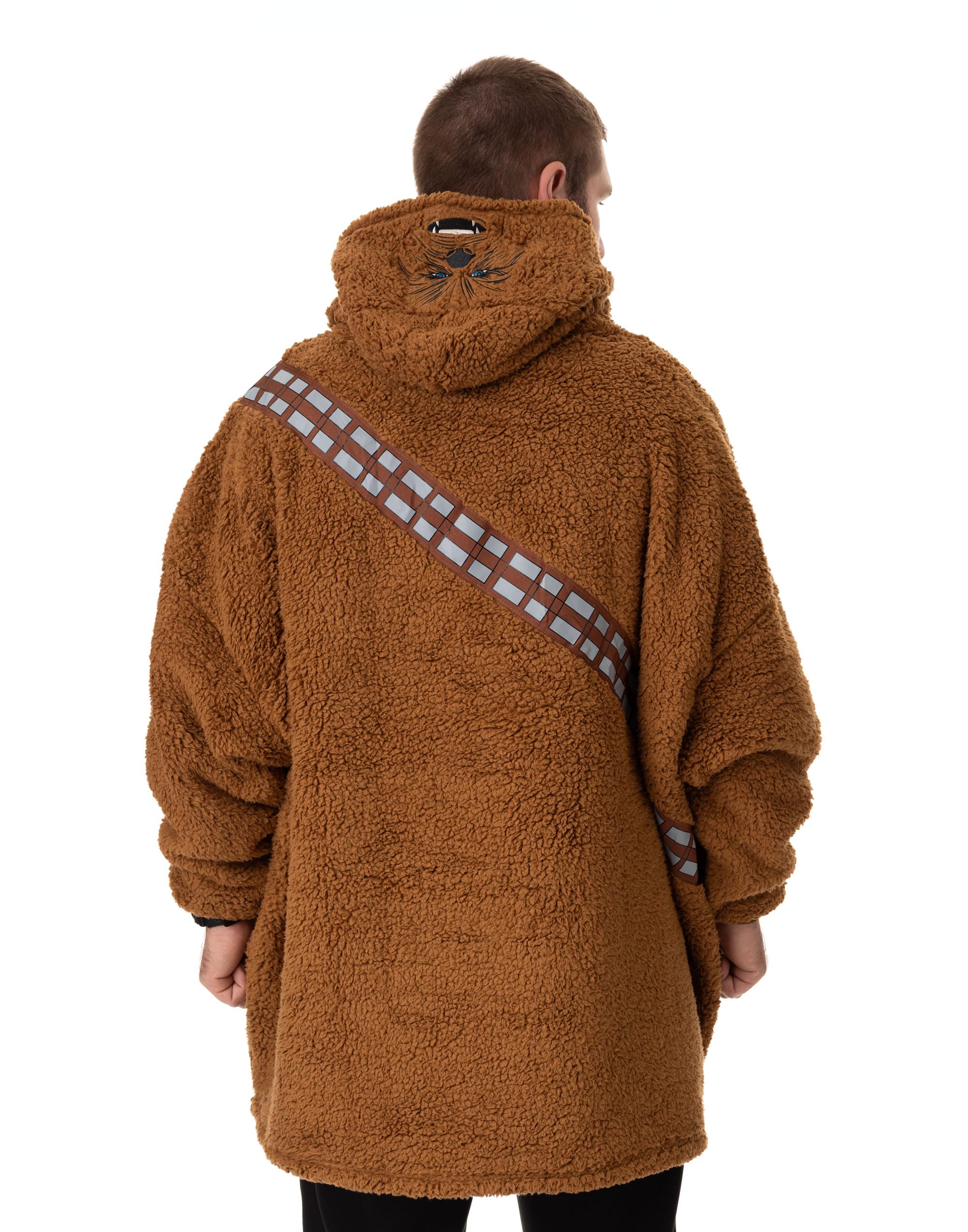 Star Wars Sudadera con Capucha Unisex | Sudadera con Capucha para Adultos con gráficos de Personajes Ropa de Estar por casa con Forro de Sherpa de Talla única