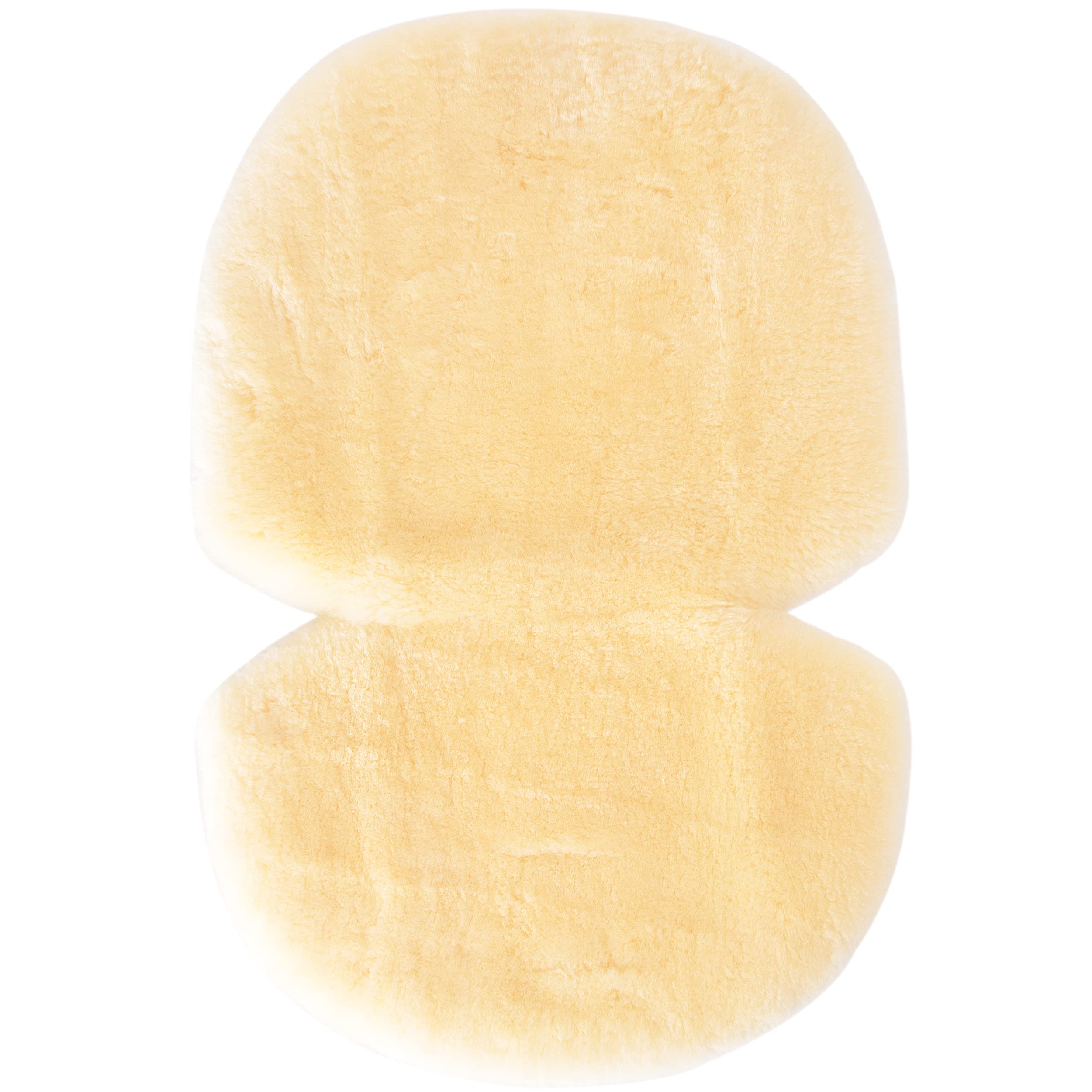 Fodera in lana di agnello per carrozzina, passeggino, passeggino, seggiolino auto, abbronzatura medica, beige (68,7 x 45,7 cm)