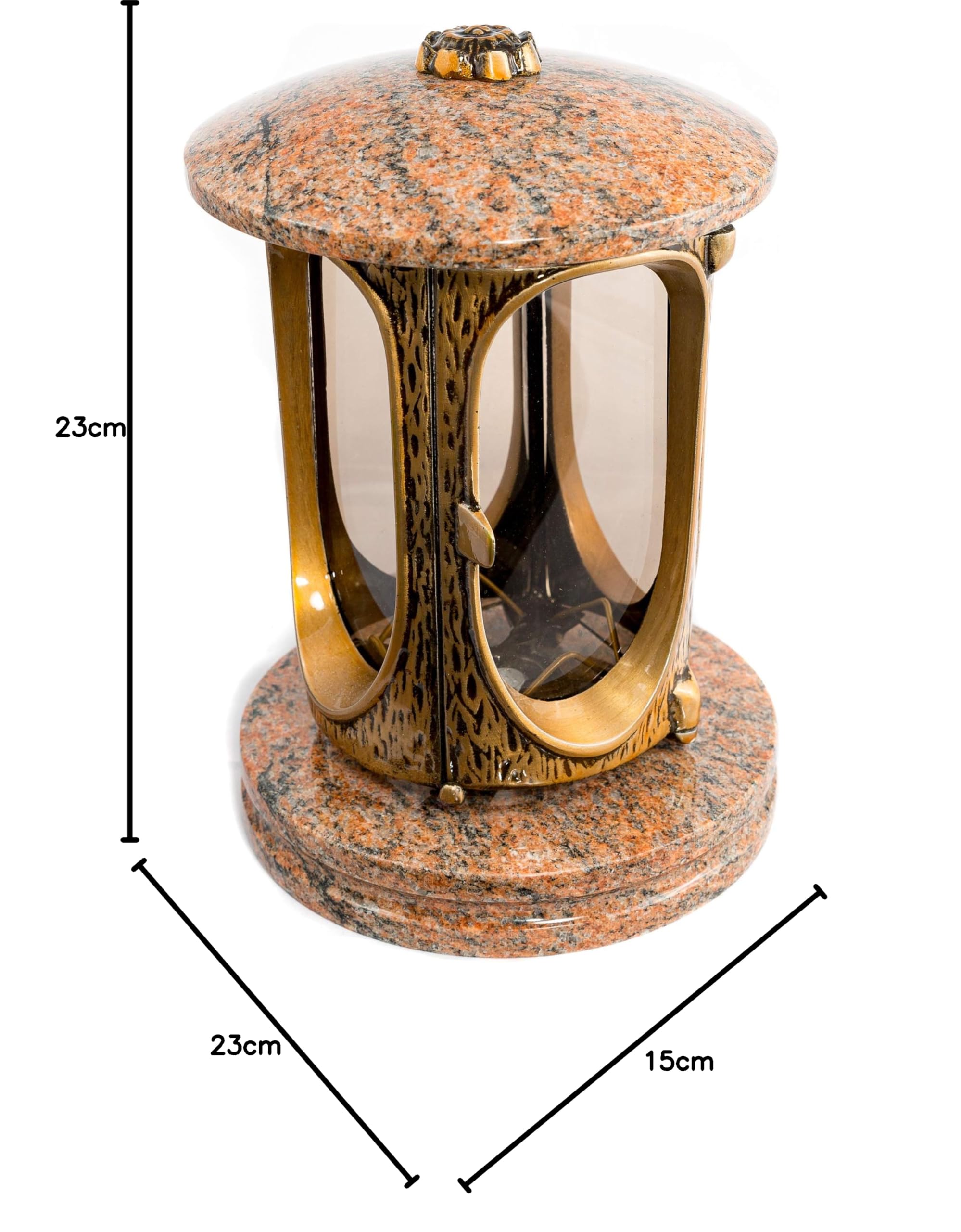 Plaque Funéraire Emilie - Vierge Bronze H34cm Sur Socle Granit - Flora