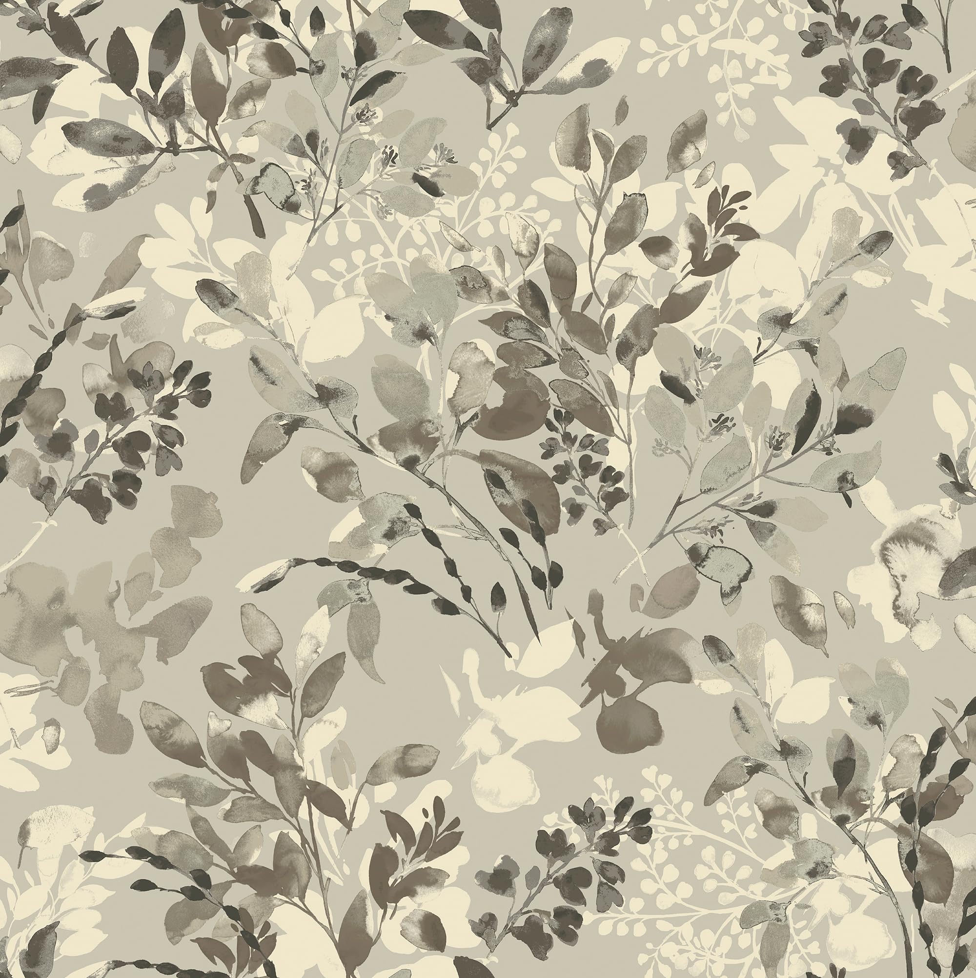 Papier peint botanique autocollant Willow Wood brume de 30,75 m²