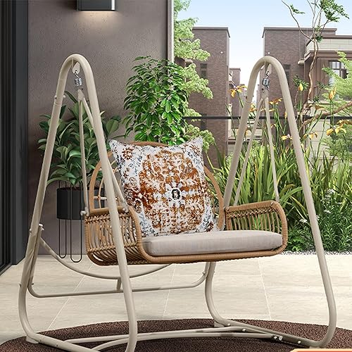 Miniatura 5 de TOENGS Juego de 4 fundas de almohada bohemias de lino para exteriores, fundas de almohada decorativas para sofá, estilo bohemio, diseño étnico,