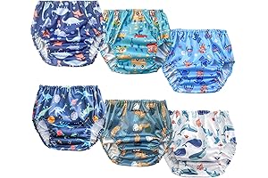 Pack of 6 Waterproof Rubber Pants for Toddler's Potty Training