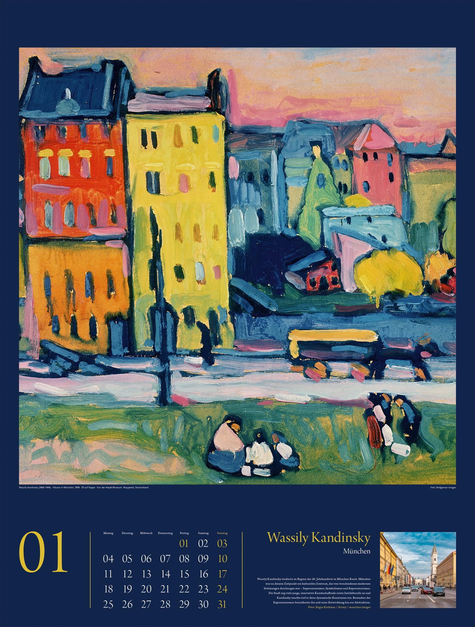 KunstGeschichten Kalender 2027 | Meisterwerke und die Orte ihrer Inspiration: Informativer Kunstkalender im großen Hochformat (50x66 cm) | Mit Texten