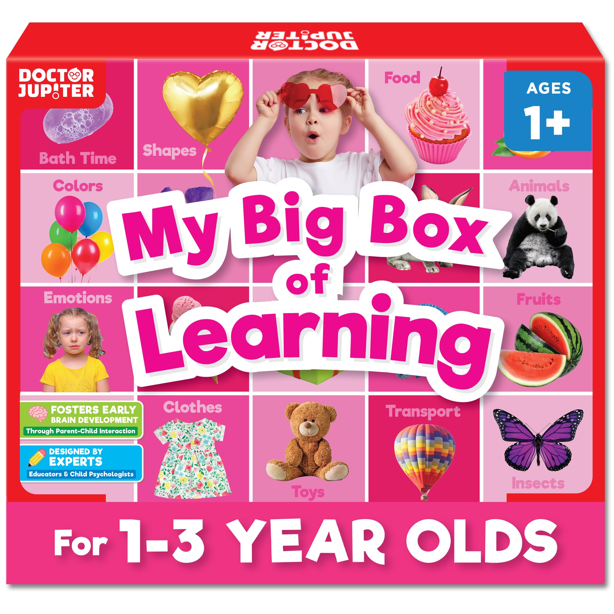 Doctor Jupiter Girls' Big Box of Learning for Kids Ages 1-3 Year Old