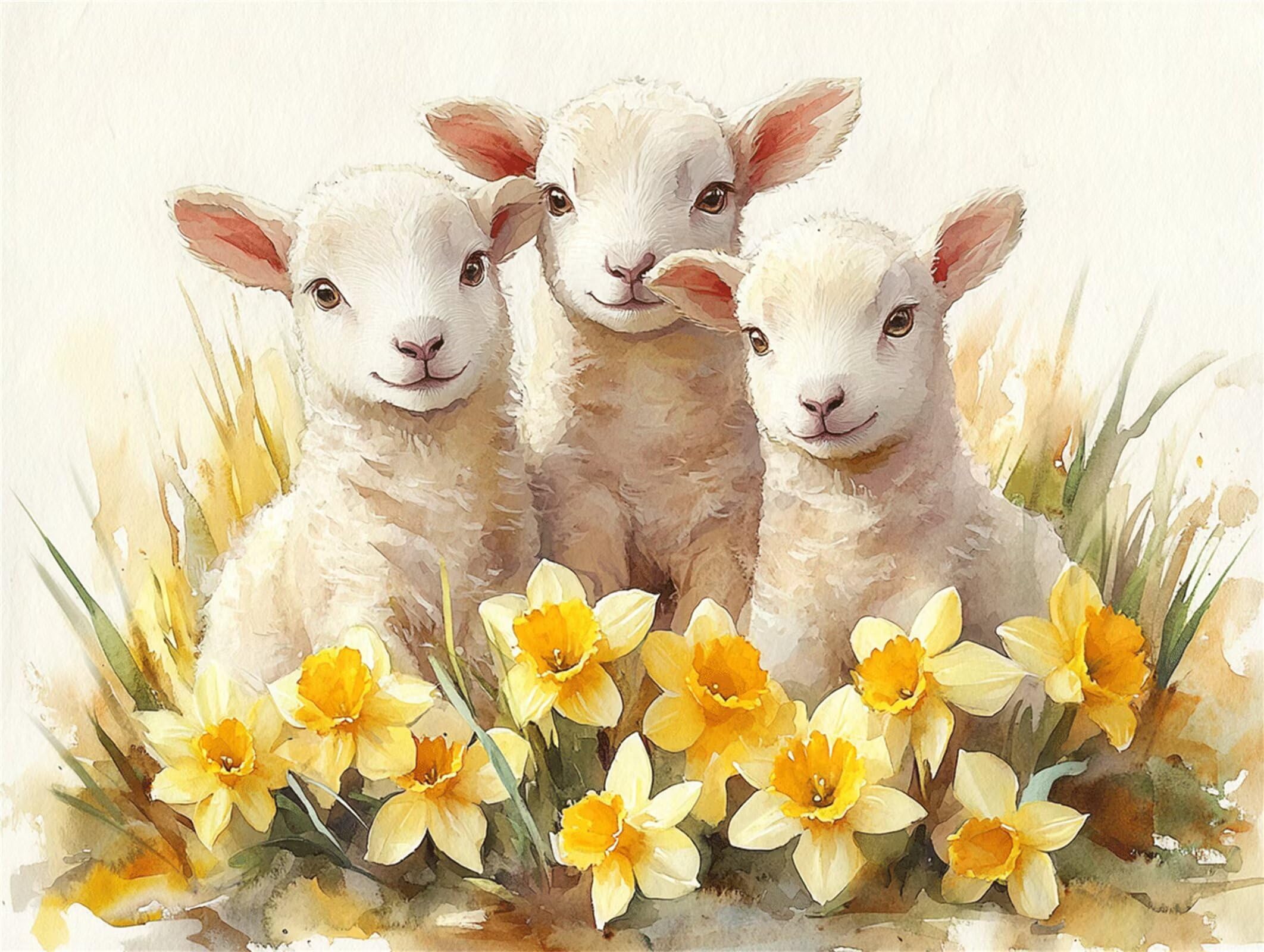 Pintar por Numeros oveja Pinturas Acrilicas animal Pintura por Numeros Adultos DIY Lienzos para Pintar, Pintura Acrilica Manualidades, Decoración para Hogar, Regalos Cumpleaños 70x90cm Sin Marco q-918