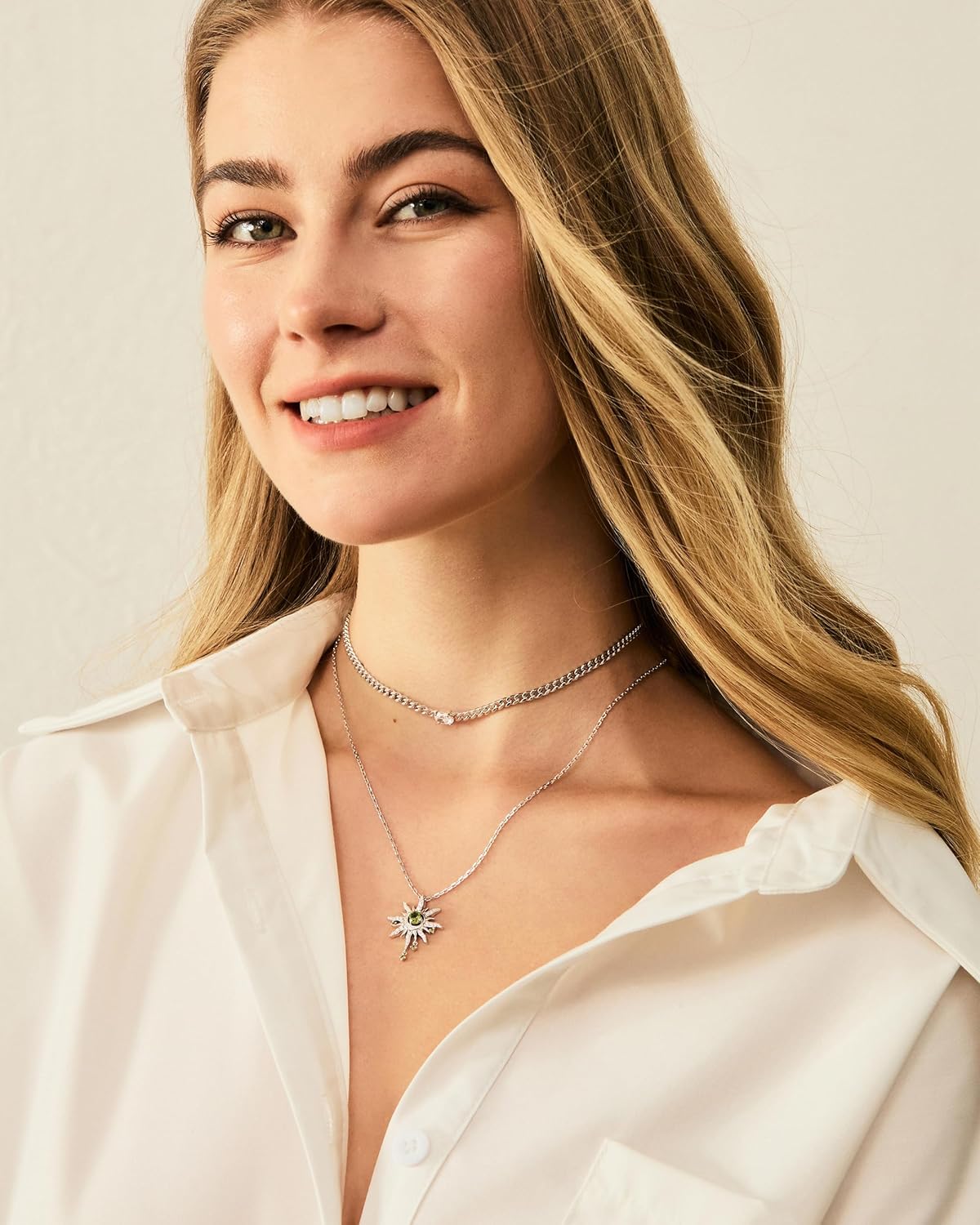 FANCIME Soluna Nexus Necklace for Women Sterling Silver Moon Jewelry Sun Pendant Fine Jewelry Gemstone Birthday Mothers Day Gifts for Wife - Image 2