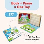 BEST LEARNING My First Piano Book - 20-Key Toy Piano for Kids Ages 3+ | Educational musical toy with 10 nursery rhymes and 6 instrument sounds; birthday gift for 3, 4, 5 year old girls and boys